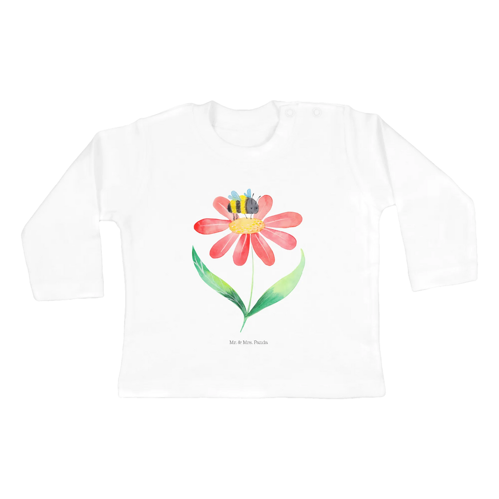 Baby Longsleeve Hummel Blume Mädchen, Jungen, Baby, Langarm, Bio, Kleidung, Tiermotive, Gute Laune, lustige Sprüche, Tiere, Hummel, Blume, Wespe, Flauschig, Natur, Feld, Hummeln, Biene