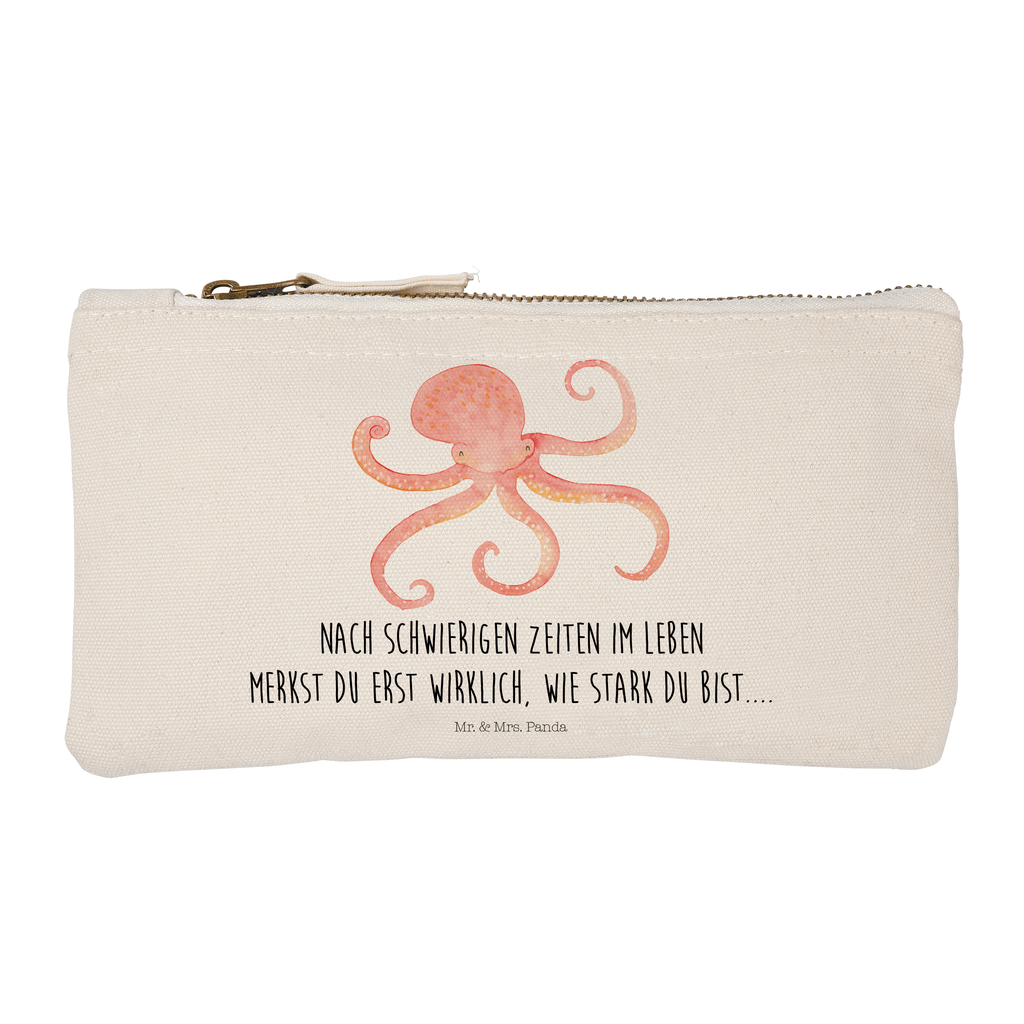 Schminktasche Tintenfisch Schminktasche, Kosmetiktasche, Kosmetikbeutel, Stiftemäppchen, Etui, Federmappe, Makeup, XXL, Schminketui, Kosmetiketui, Schlamperetui, Tiermotive, Gute Laune, lustige Sprüche, Tiere, Meer, Meerestier, Krake, Tintenfisch, Arme, Wasser, Ozean