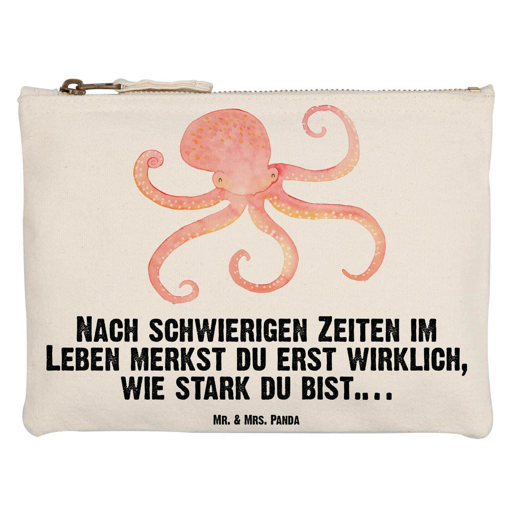 Schminktasche Tintenfisch Schminktasche, Kosmetiktasche, Kosmetikbeutel, Stiftemäppchen, Etui, Federmappe, Makeup, XXL, Schminketui, Kosmetiketui, Schlamperetui, Tiermotive, Gute Laune, lustige Sprüche, Tiere, Meer, Meerestier, Krake, Tintenfisch, Arme, Wasser, Ozean