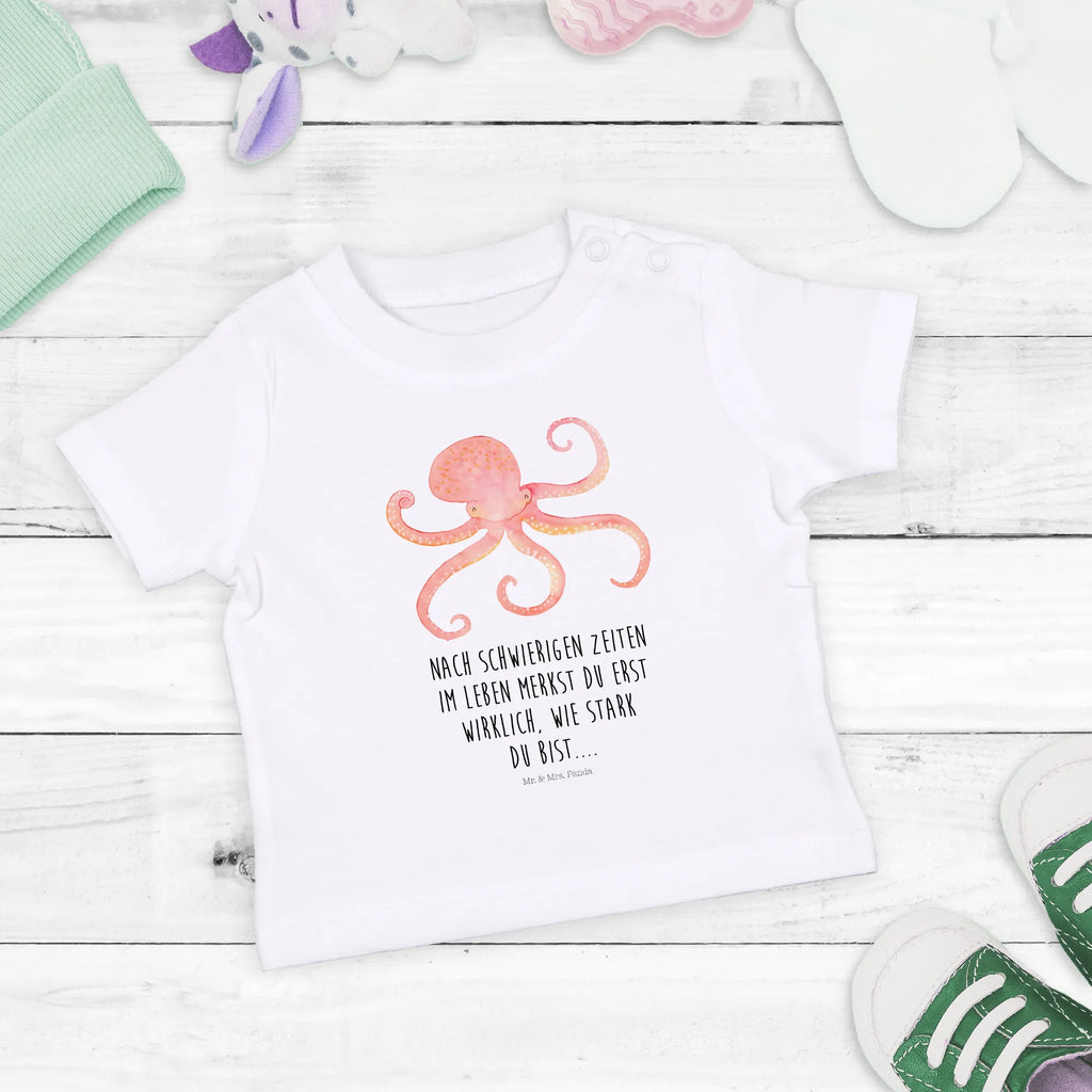 Organic Baby Shirt Tintenfisch Baby T-Shirt, Jungen Baby T-Shirt, Mädchen Baby T-Shirt, Shirt, Tiermotive, Gute Laune, lustige Sprüche, Tiere, Meer, Meerestier, Krake, Tintenfisch, Arme, Wasser, Ozean