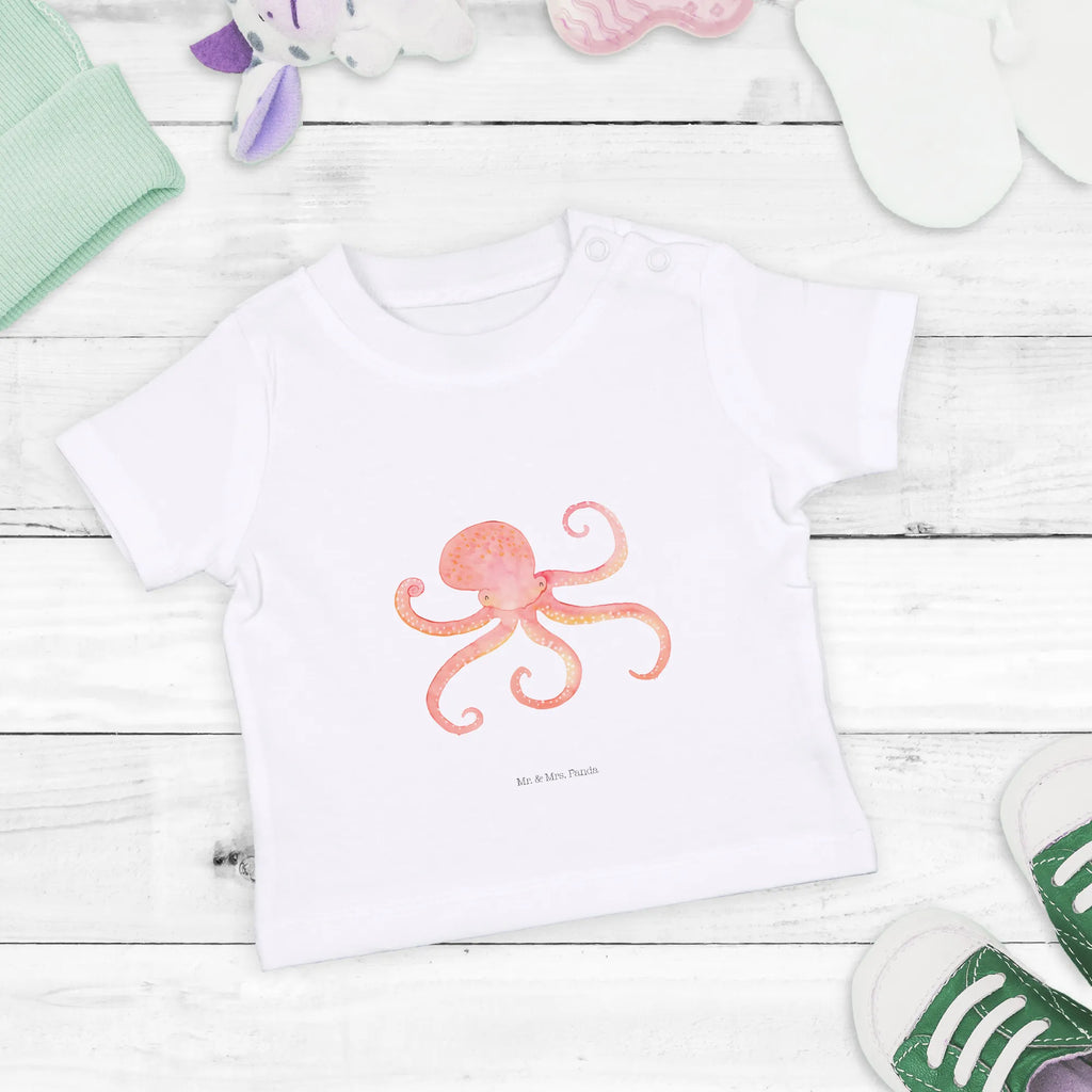 Organic Baby Shirt Tintenfisch Baby T-Shirt, Jungen Baby T-Shirt, Mädchen Baby T-Shirt, Shirt, Tiermotive, Gute Laune, lustige Sprüche, Tiere, Meer, Meerestier, Krake, Tintenfisch, Arme, Wasser, Ozean