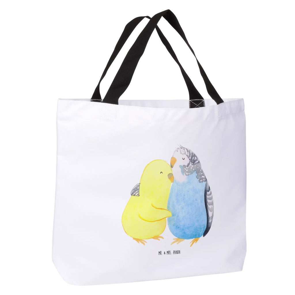 Shopper Wellensittich Liebe Beutel, Einkaufstasche, Tasche, Strandtasche, Einkaufsbeutel, Shopper, Schultasche, Freizeittasche, Tragebeutel, Schulbeutel, Alltagstasche, Liebe, Partner, Freund, Freundin, Ehemann, Ehefrau, Heiraten, Verlobung, Heiratsantrag, Liebesgeschenk, Jahrestag, Hocheitstag, Vögel, Wellensittich, Nähe, Kuscheln, Vertrauen