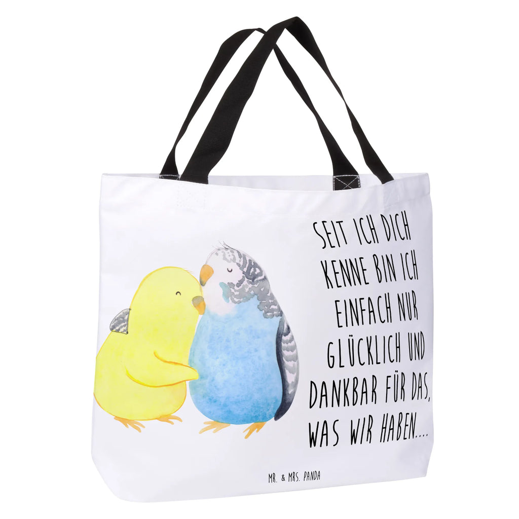 Shopper Wellensittich Liebe Beutel, Einkaufstasche, Tasche, Strandtasche, Einkaufsbeutel, Shopper, Schultasche, Freizeittasche, Tragebeutel, Schulbeutel, Alltagstasche, Liebe, Partner, Freund, Freundin, Ehemann, Ehefrau, Heiraten, Verlobung, Heiratsantrag, Liebesgeschenk, Jahrestag, Hocheitstag, Vögel, Wellensittich, Nähe, Kuscheln, Vertrauen