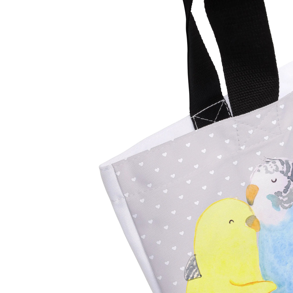 Shopper Wellensittich Liebe Beutel, Einkaufstasche, Tasche, Strandtasche, Einkaufsbeutel, Shopper, Schultasche, Freizeittasche, Tragebeutel, Schulbeutel, Alltagstasche, Liebe, Partner, Freund, Freundin, Ehemann, Ehefrau, Heiraten, Verlobung, Heiratsantrag, Liebesgeschenk, Jahrestag, Hocheitstag, Vögel, Wellensittich, Nähe, Kuscheln, Vertrauen