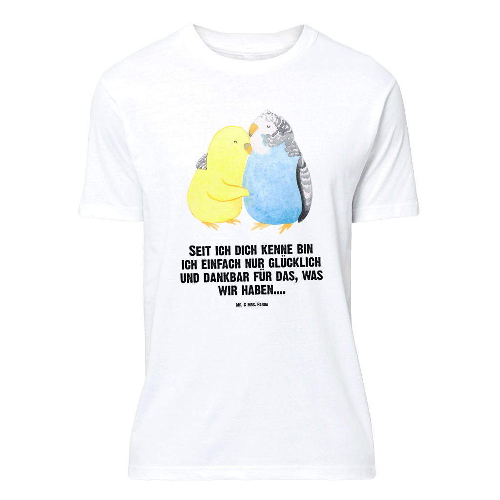 T-Shirt Standard Wellensittich Liebe T-Shirt, Shirt, Tshirt, Lustiges T-Shirt, T-Shirt mit Spruch, Party, Junggesellenabschied, Jubiläum, Geburstag, Herrn, Damen, Männer, Frauen, Schlafshirt, Nachthemd, Sprüche, Liebe, Partner, Freund, Freundin, Ehemann, Ehefrau, Heiraten, Verlobung, Heiratsantrag, Liebesgeschenk, Jahrestag, Hocheitstag, Vögel, Wellensittich, Nähe, Kuscheln, Vertrauen