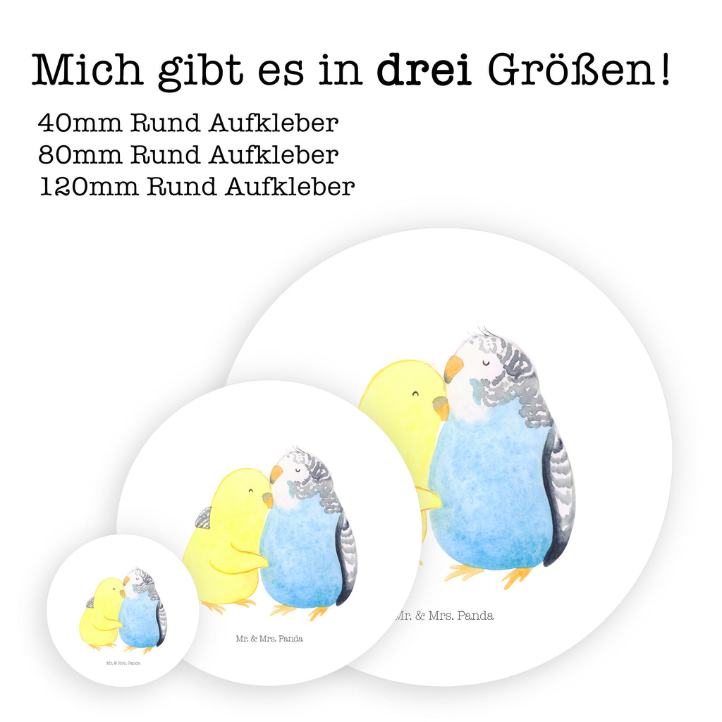 Rund Aufkleber Wellensittich Liebe Sticker, Aufkleber, Etikett, Liebe, Partner, Freund, Freundin, Ehemann, Ehefrau, Heiraten, Verlobung, Heiratsantrag, Liebesgeschenk, Jahrestag, Hocheitstag, Vögel, Wellensittich, Nähe, Kuscheln, Vertrauen