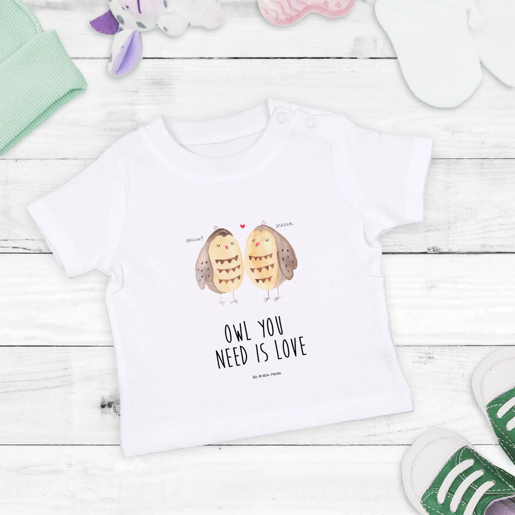 Organic Baby Shirt Eulen Liebe Baby T-Shirt, Jungen Baby T-Shirt, Mädchen Baby T-Shirt, Shirt, Eule, Eule Deko, Liebe, Hochzeit Spruch, Owl, All you need is love, Liebe Spruch, Freundin Geschenk, Freund, Wortspiel lustig