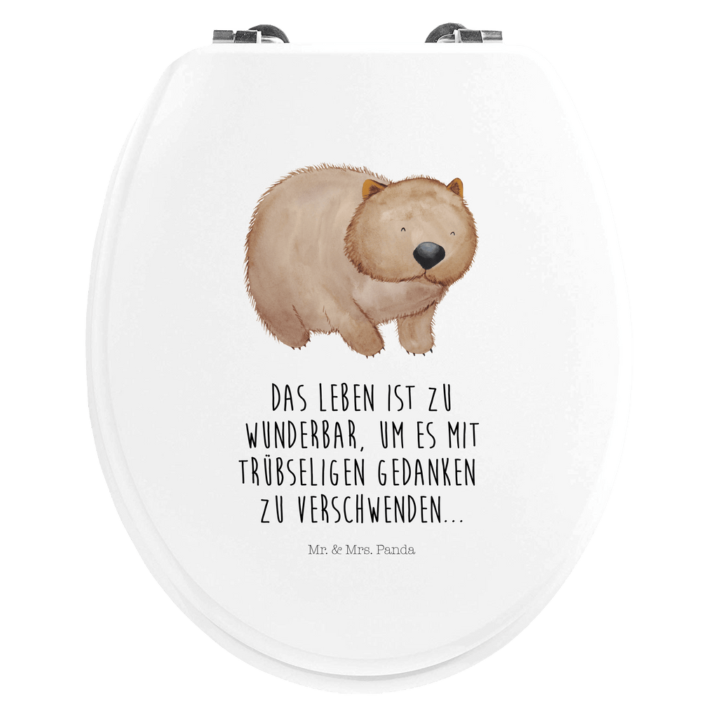 Motiv WC Sitz Wombat Klobrille, Klodeckel, Toilettendeckel, WC-Sitz, Toilette, Tiermotive, Gute Laune, lustige Sprüche, Tiere, Wombat, Das Leben ist schön, Motivation, Spruch, Australien