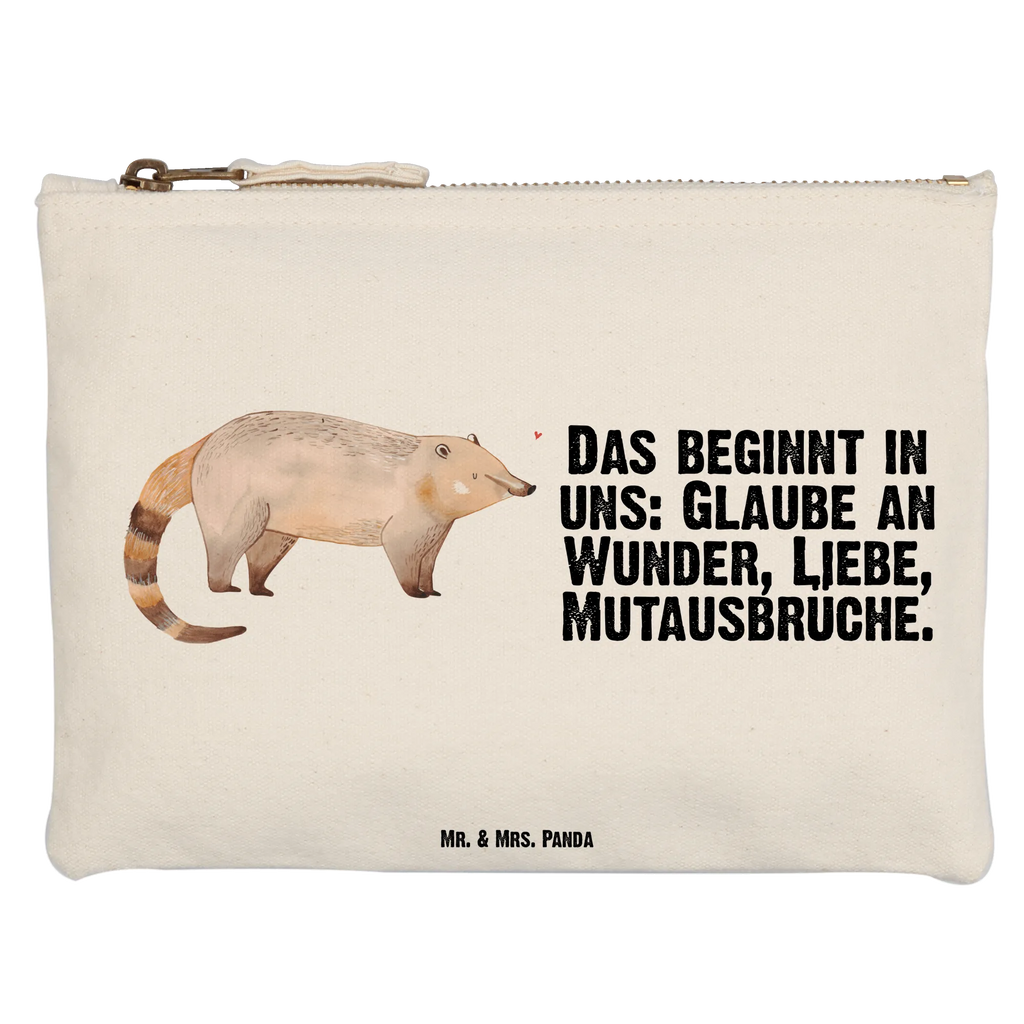 Schminktasche Nasenbär Schminktasche, Kosmetiktasche, Kosmetikbeutel, Stiftemäppchen, Etui, Federmappe, Makeup, XXL, Schminketui, Kosmetiketui, Schlamperetui, Tiermotive, Gute Laune, lustige Sprüche, Tiere, Nasenbär, Nasenbären, Rüsselbär, Bär