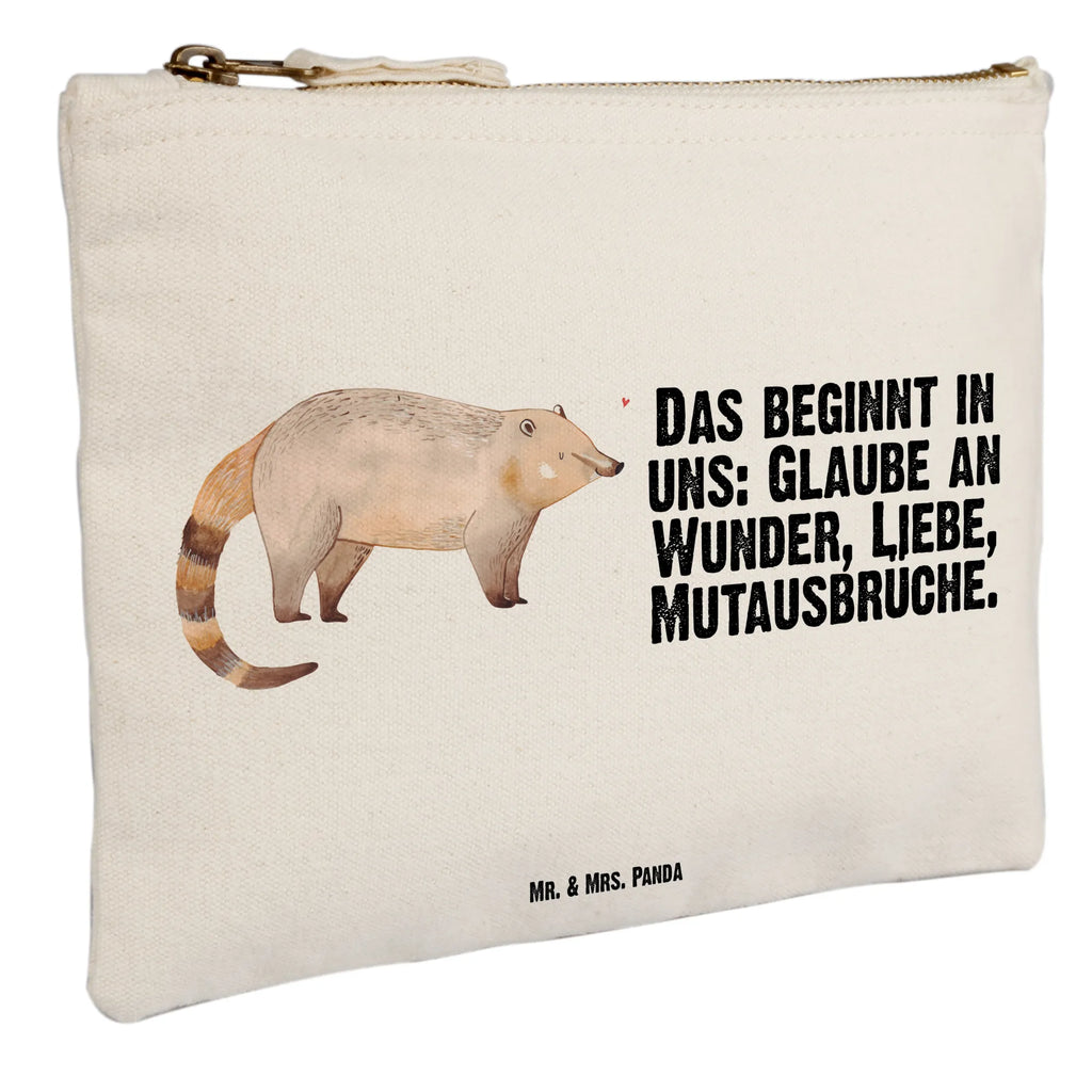 Schminktasche Nasenbär Schminktasche, Kosmetiktasche, Kosmetikbeutel, Stiftemäppchen, Etui, Federmappe, Makeup, XXL, Schminketui, Kosmetiketui, Schlamperetui, Tiermotive, Gute Laune, lustige Sprüche, Tiere, Nasenbär, Nasenbären, Rüsselbär, Bär