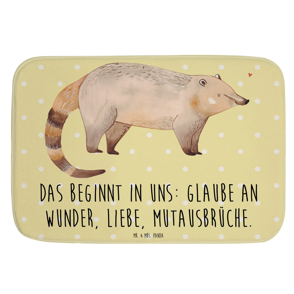 Badvorleger Nasenbär Badematte, Badteppich, Duschvorleger, Badezimmerteppich, Badezimmermatte, Badvorleger, Duschmatte, Duschteppich, Badteppiche, Badgarnitur, Badematten, Teppich Badezimmer, Badezimmermatten, Tiermotive, Gute Laune, lustige Sprüche, Tiere, Nasenbär, Nasenbären, Rüsselbär, Bär