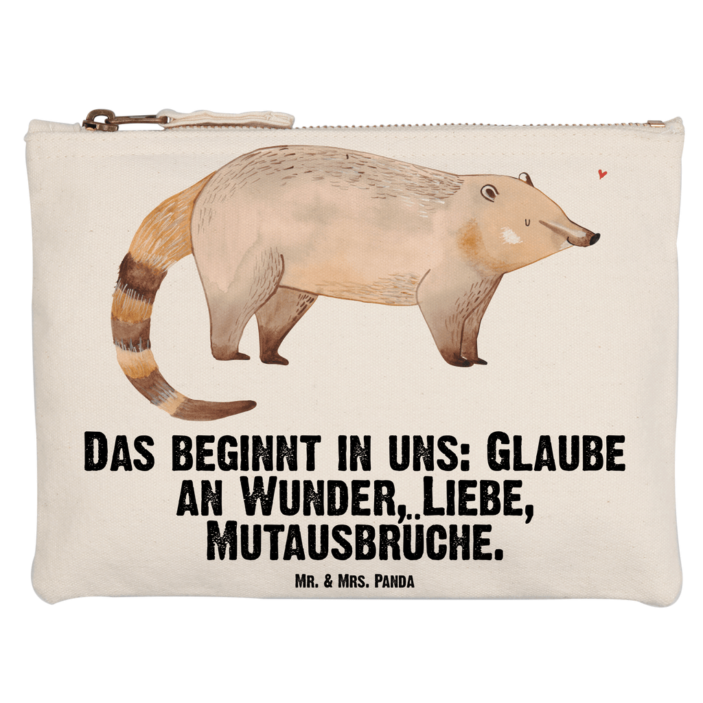 Schminktasche Nasenbär Schminktasche, Kosmetiktasche, Kosmetikbeutel, Stiftemäppchen, Etui, Federmappe, Makeup, XXL, Schminketui, Kosmetiketui, Schlamperetui, Tiermotive, Gute Laune, lustige Sprüche, Tiere, Nasenbär, Nasenbären, Rüsselbär, Bär