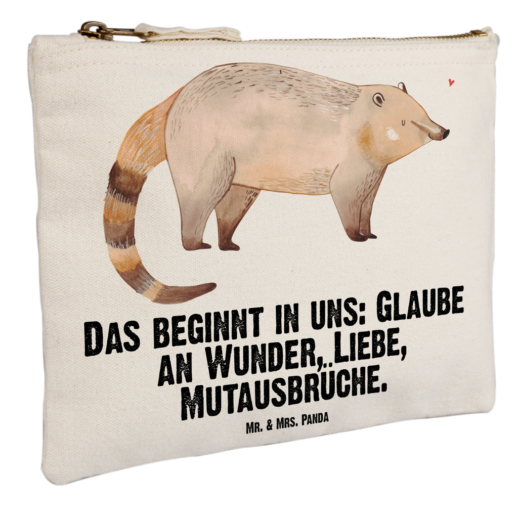 Schminktasche Nasenbär Schminktasche, Kosmetiktasche, Kosmetikbeutel, Stiftemäppchen, Etui, Federmappe, Makeup, XXL, Schminketui, Kosmetiketui, Schlamperetui, Tiermotive, Gute Laune, lustige Sprüche, Tiere, Nasenbär, Nasenbären, Rüsselbär, Bär