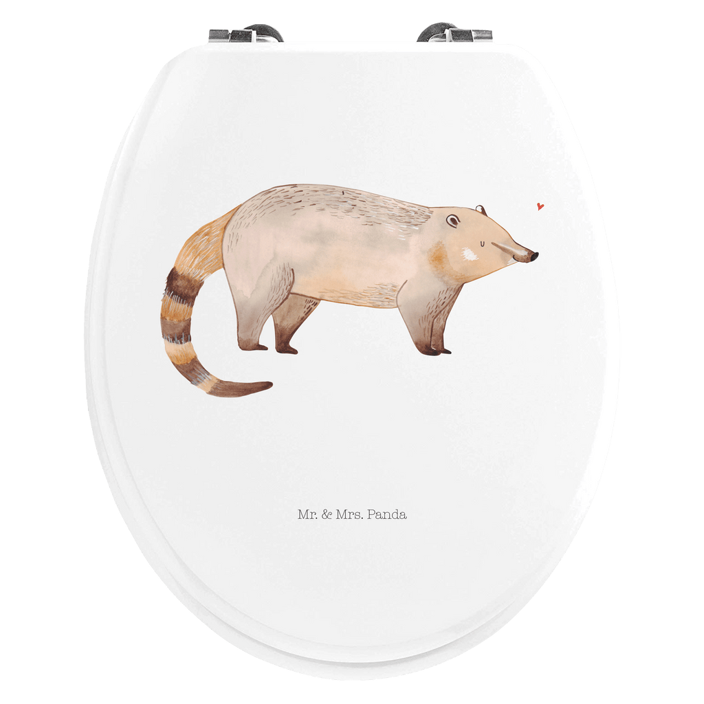 Motiv WC Sitz Nasenbär Klobrille, Klodeckel, Toilettendeckel, WC-Sitz, Toilette, Tiermotive, Gute Laune, lustige Sprüche, Tiere, Nasenbär, Nasenbären, Rüsselbär, Bär