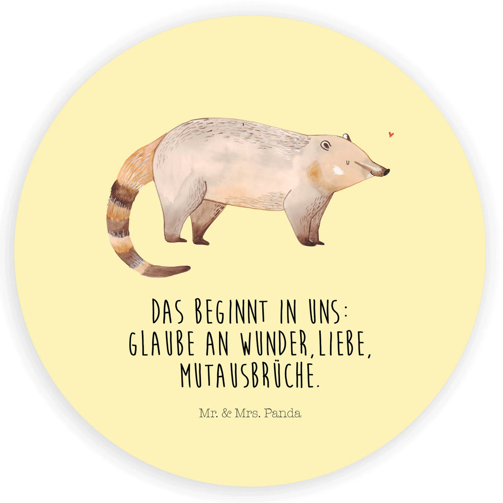 Rund Aufkleber Nasenbär Sticker, Aufkleber, Etikett, Tiermotive, Gute Laune, lustige Sprüche, Tiere, Nasenbär, Nasenbären, Rüsselbär, Bär