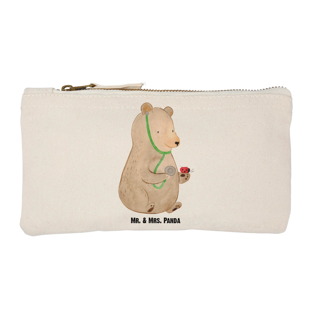 Schminktasche Bär Arzt Schminktasche, Kosmetiktasche, Kosmetikbeutel, Stiftemäppchen, Etui, Federmappe, Makeup, XXL, Schminketui, Kosmetiketui, Schlamperetui, Bär, Teddy, Teddybär, Arzt, Ärztin, Doktor, Professor, Doktorin, Professorin