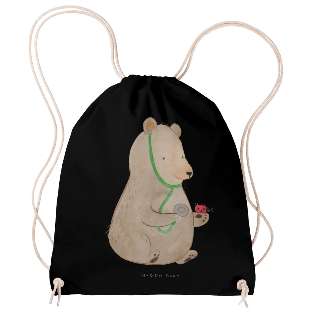 Sportbeutel Bär Arzt Sportbeutel, Turnbeutel, Beutel, Sporttasche, Tasche, Stoffbeutel, Sportbeutel Kinder, Gymsack, Beutel Rucksack, Kleine Sporttasche, Sportzubehör, Turnbeutel Baumwolle, Bär, Teddy, Teddybär, Arzt, Ärztin, Doktor, Professor, Doktorin, Professorin