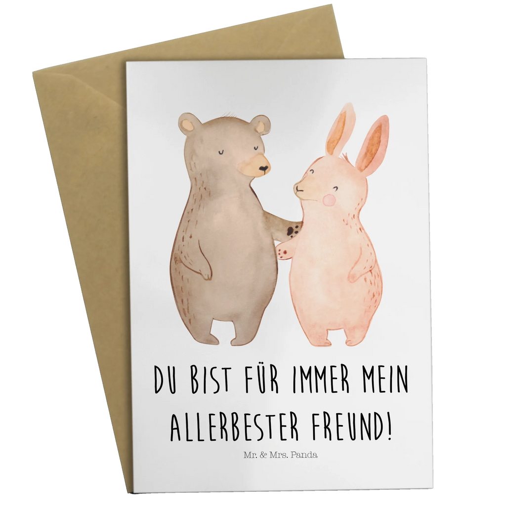 Grußkarte Bär Hase Umarmen Grußkarte, Klappkarte, Einladungskarte, Glückwunschkarte, Hochzeitskarte, Geburtstagskarte, Karte, Ansichtskarten, Liebe, Partner, Freund, Freundin, Ehemann, Ehefrau, Heiraten, Verlobung, Heiratsantrag, Liebesgeschenk, Jahrestag, Hocheitstag, Freunde, bester Freund, Hase, Bär, Bärchen, best friends