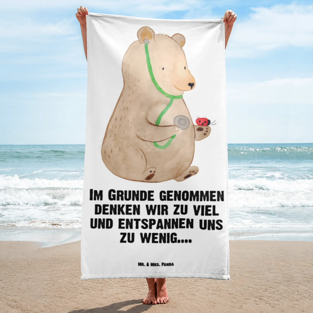 XL Badehandtuch Bär Arzt Handtuch, Badetuch, Duschtuch, Strandtuch, Saunatuch, Bär, Teddy, Teddybär, Arzt, Ärztin, Doktor, Professor, Doktorin, Professorin