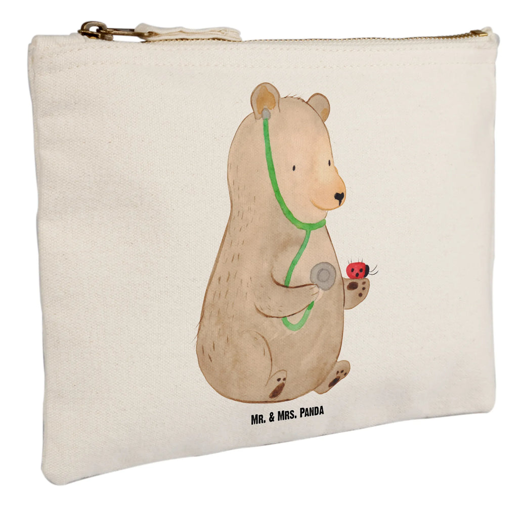 Schminktasche Bär Arzt Schminktasche, Kosmetiktasche, Kosmetikbeutel, Stiftemäppchen, Etui, Federmappe, Makeup, XXL, Schminketui, Kosmetiketui, Schlamperetui, Bär, Teddy, Teddybär, Arzt, Ärztin, Doktor, Professor, Doktorin, Professorin