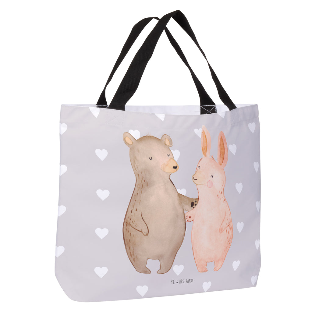 Shopper Bär Hase Umarmen Beutel, Einkaufstasche, Tasche, Strandtasche, Einkaufsbeutel, Shopper, Schultasche, Freizeittasche, Tragebeutel, Schulbeutel, Alltagstasche, Liebe, Partner, Freund, Freundin, Ehemann, Ehefrau, Heiraten, Verlobung, Heiratsantrag, Liebesgeschenk, Jahrestag, Hocheitstag, Freunde, bester Freund, Hase, Bär, Bärchen, best friends