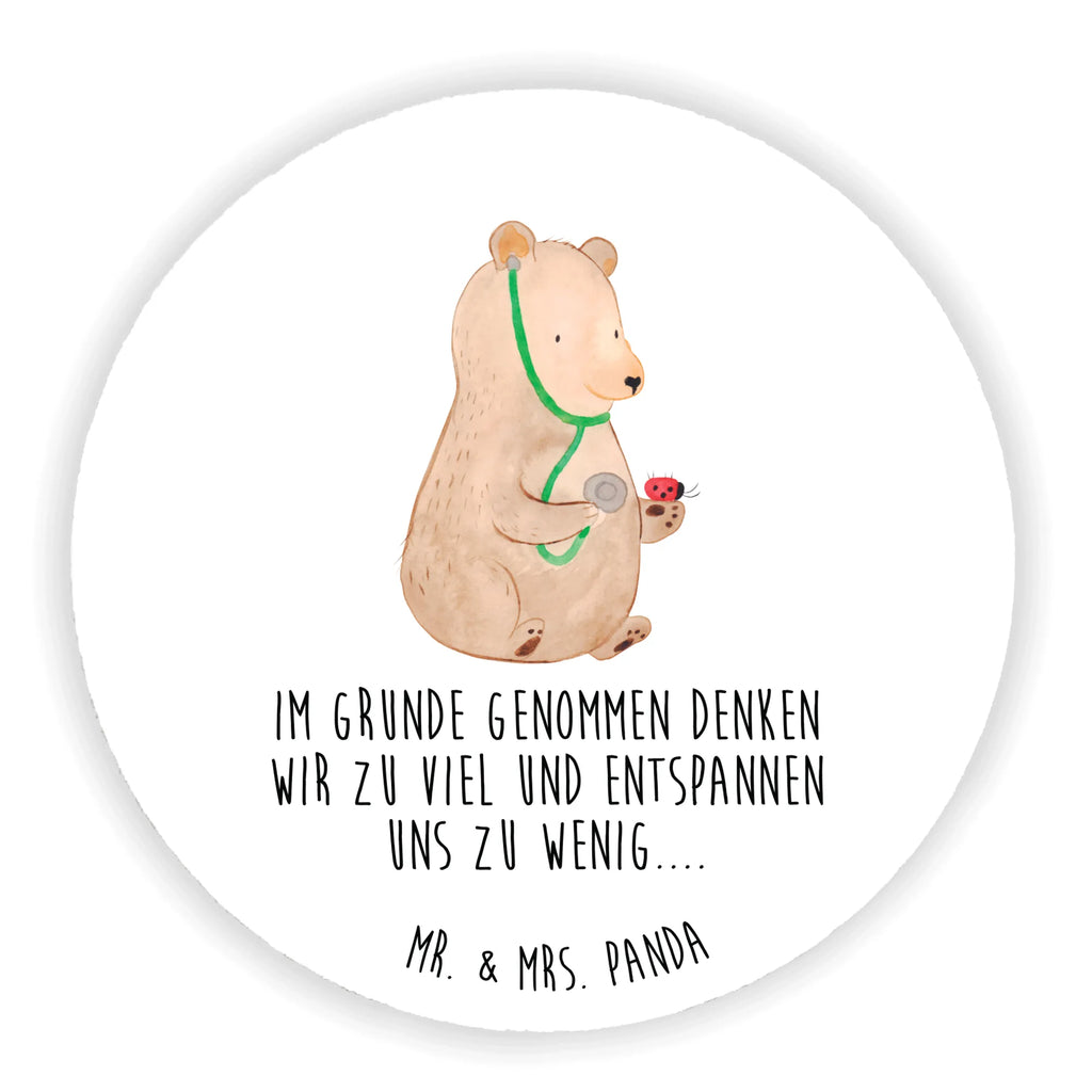 Rund Magnet Bär Arzt Kühlschrankmagnet, Pinnwandmagnet, Souvenir Magnet, Motivmagnete, Dekomagnet, Whiteboard Magnet, Notiz Magnet, Kühlschrank Dekoration, Bär, Teddy, Teddybär, Arzt, Ärztin, Doktor, Professor, Doktorin, Professorin