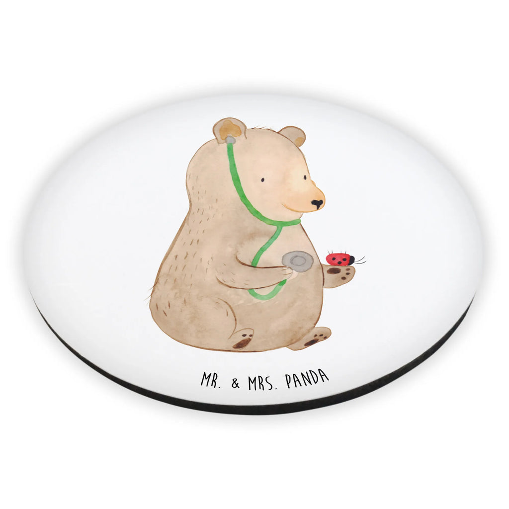 Rund Magnet Bär Arzt Kühlschrankmagnet, Pinnwandmagnet, Souvenir Magnet, Motivmagnete, Dekomagnet, Whiteboard Magnet, Notiz Magnet, Kühlschrank Dekoration, Bär, Teddy, Teddybär, Arzt, Ärztin, Doktor, Professor, Doktorin, Professorin