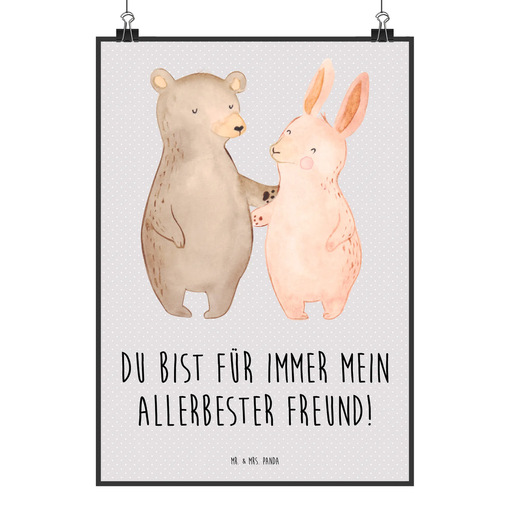 Poster Bär Hase Umarmen Poster, Wandposter, Bild, Wanddeko, Küchenposter, Kinderposter, Wanddeko Bild, Raumdekoration, Wanddekoration, Handgemaltes Poster, Mr. & Mrs. Panda Poster, Designposter, Kunstdruck, Posterdruck, Liebe, Partner, Freund, Freundin, Ehemann, Ehefrau, Heiraten, Verlobung, Heiratsantrag, Liebesgeschenk, Jahrestag, Hocheitstag, Freunde, bester Freund, Hase, Bär, Bärchen, best friends