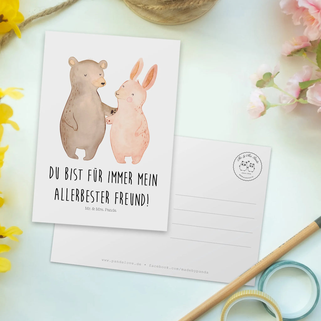 Postkarte Bär Hase Umarmen Postkarte, Karte, Geschenkkarte, Grußkarte, Einladung, Ansichtskarte, Geburtstagskarte, Einladungskarte, Dankeskarte, Ansichtskarten, Einladung Geburtstag, Einladungskarten Geburtstag, Liebe, Partner, Freund, Freundin, Ehemann, Ehefrau, Heiraten, Verlobung, Heiratsantrag, Liebesgeschenk, Jahrestag, Hocheitstag, Freunde, bester Freund, Hase, Bär, Bärchen, best friends