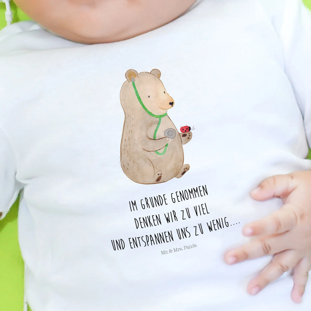 Organic Baby Shirt Bär Arzt Baby T-Shirt, Jungen Baby T-Shirt, Mädchen Baby T-Shirt, Shirt, Bär, Teddy, Teddybär, Arzt, Ärztin, Doktor, Professor, Doktorin, Professorin