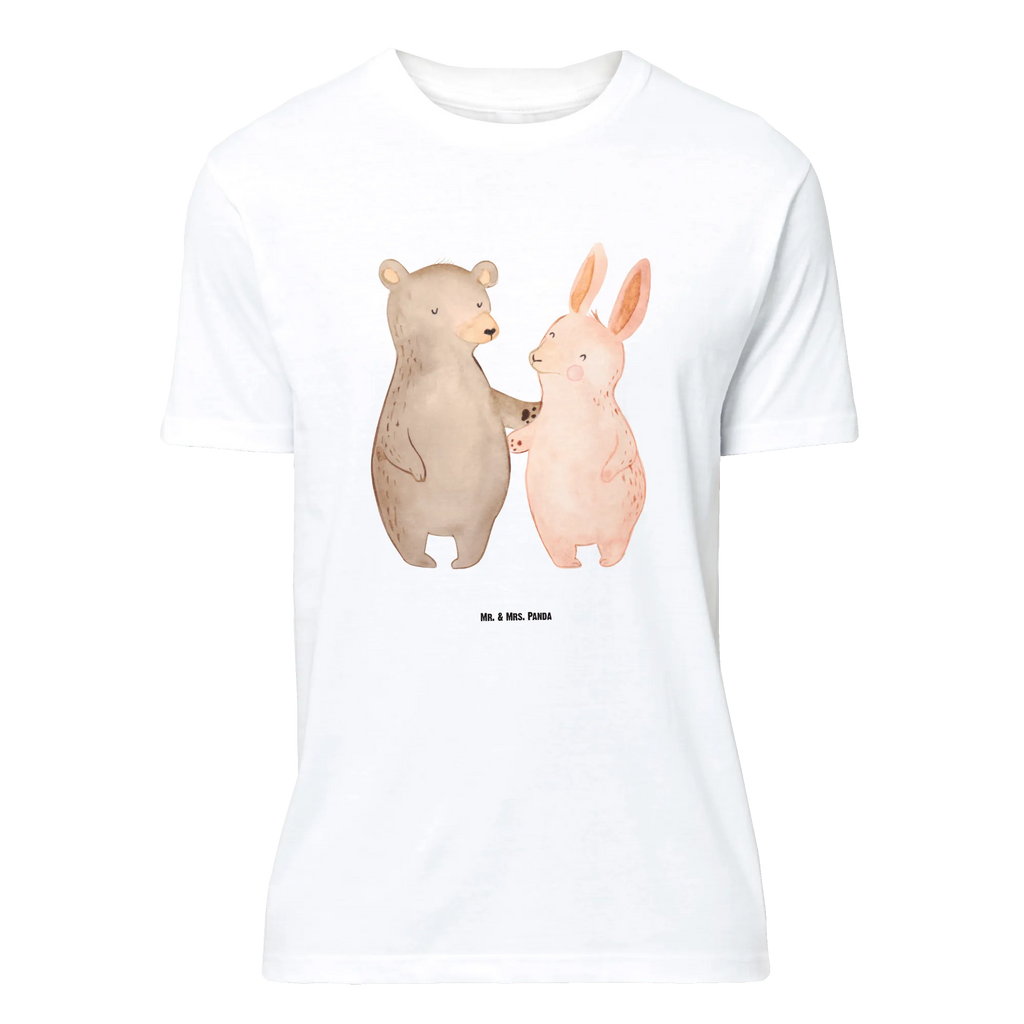 T-Shirt Standard Bär Hase Umarmen T-Shirt, Shirt, Tshirt, Lustiges T-Shirt, T-Shirt mit Spruch, Party, Junggesellenabschied, Jubiläum, Geburstag, Herrn, Damen, Männer, Frauen, Schlafshirt, Nachthemd, Sprüche, Liebe, Partner, Freund, Freundin, Ehemann, Ehefrau, Heiraten, Verlobung, Heiratsantrag, Liebesgeschenk, Jahrestag, Hocheitstag, Freunde, bester Freund, Hase, Bär, Bärchen, best friends