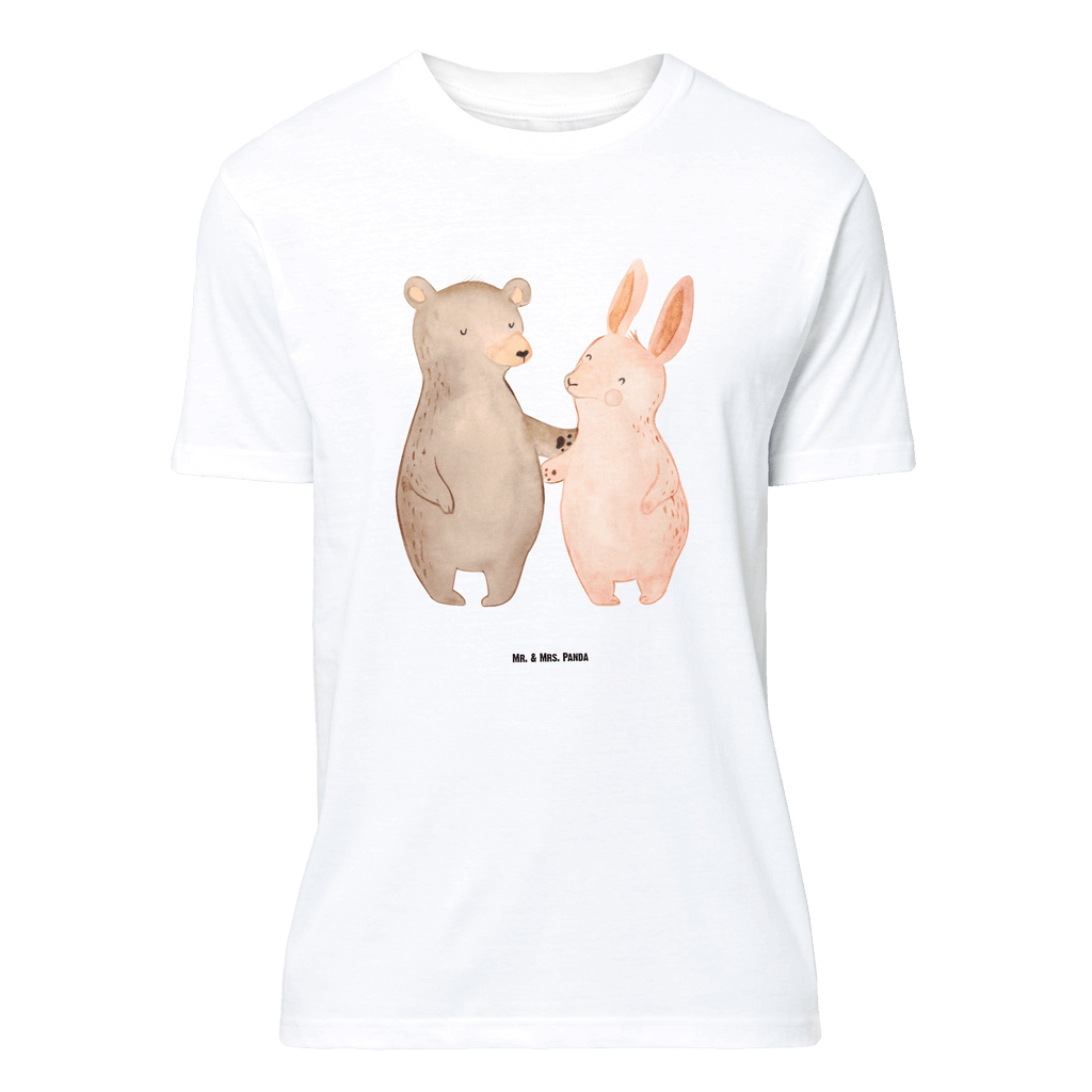 T-Shirt Standard Bär Hase Umarmen T-Shirt, Shirt, Tshirt, Lustiges T-Shirt, T-Shirt mit Spruch, Party, Junggesellenabschied, Jubiläum, Geburstag, Herrn, Damen, Männer, Frauen, Schlafshirt, Nachthemd, Sprüche, Liebe, Partner, Freund, Freundin, Ehemann, Ehefrau, Heiraten, Verlobung, Heiratsantrag, Liebesgeschenk, Jahrestag, Hocheitstag, Freunde, bester Freund, Hase, Bär, Bärchen, best friends