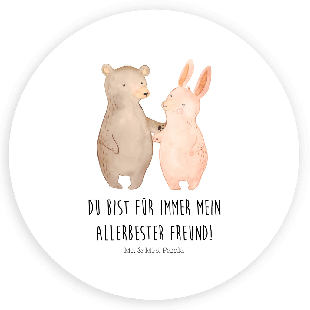 Rund Aufkleber Bär Hase Umarmen Sticker, Aufkleber, Etikett, Liebe, Partner, Freund, Freundin, Ehemann, Ehefrau, Heiraten, Verlobung, Heiratsantrag, Liebesgeschenk, Jahrestag, Hocheitstag, Freunde, bester Freund, Hase, Bär, Bärchen, best friends