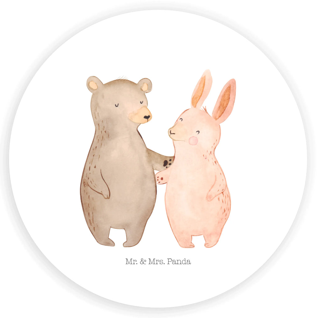 Rund Aufkleber Bär Hase Umarmen Sticker, Aufkleber, Etikett, Liebe, Partner, Freund, Freundin, Ehemann, Ehefrau, Heiraten, Verlobung, Heiratsantrag, Liebesgeschenk, Jahrestag, Hocheitstag, Freunde, bester Freund, Hase, Bär, Bärchen, best friends