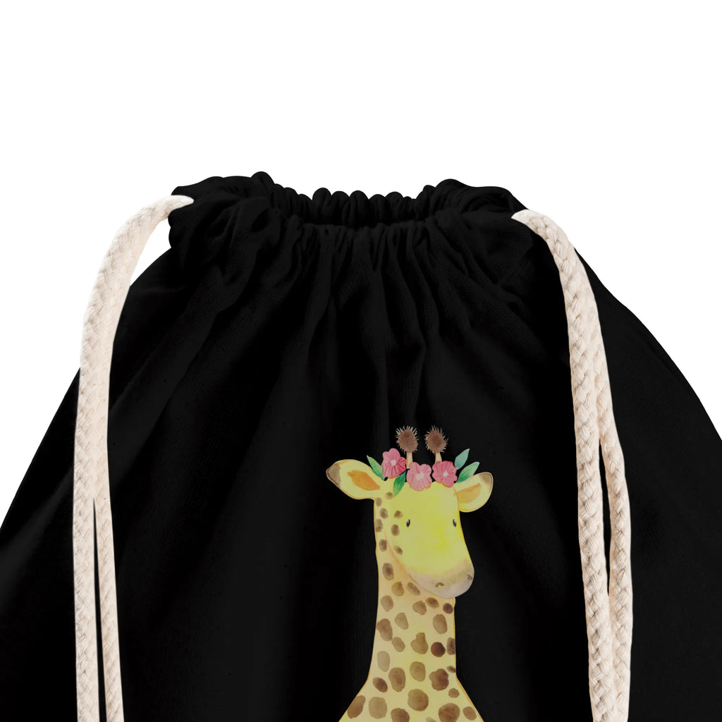 Sportbeutel Giraffe Blumenkranz Sportbeutel, Turnbeutel, Beutel, Sporttasche, Tasche, Stoffbeutel, Sportbeutel Kinder, Gymsack, Beutel Rucksack, Kleine Sporttasche, Sportzubehör, Turnbeutel Baumwolle, Afrika, Wildtiere, Giraffe, Blumenkranz, Abenteurer, Selbstliebe, Freundin