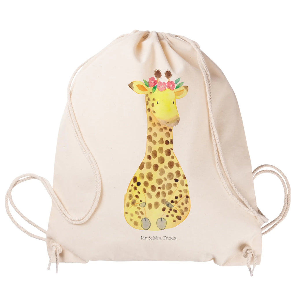 Sportbeutel Giraffe Blumenkranz Sportbeutel, Turnbeutel, Beutel, Sporttasche, Tasche, Stoffbeutel, Sportbeutel Kinder, Gymsack, Beutel Rucksack, Kleine Sporttasche, Sportzubehör, Turnbeutel Baumwolle, Afrika, Wildtiere, Giraffe, Blumenkranz, Abenteurer, Selbstliebe, Freundin