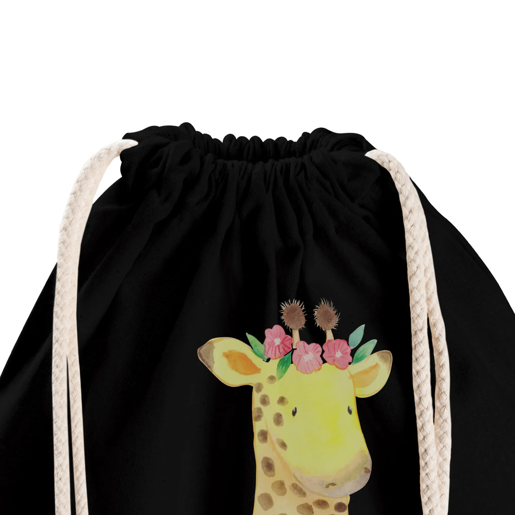 Sportbeutel Giraffe Blumenkranz Sportbeutel, Turnbeutel, Beutel, Sporttasche, Tasche, Stoffbeutel, Sportbeutel Kinder, Gymsack, Beutel Rucksack, Kleine Sporttasche, Sportzubehör, Turnbeutel Baumwolle, Afrika, Wildtiere, Giraffe, Blumenkranz, Abenteurer, Selbstliebe, Freundin