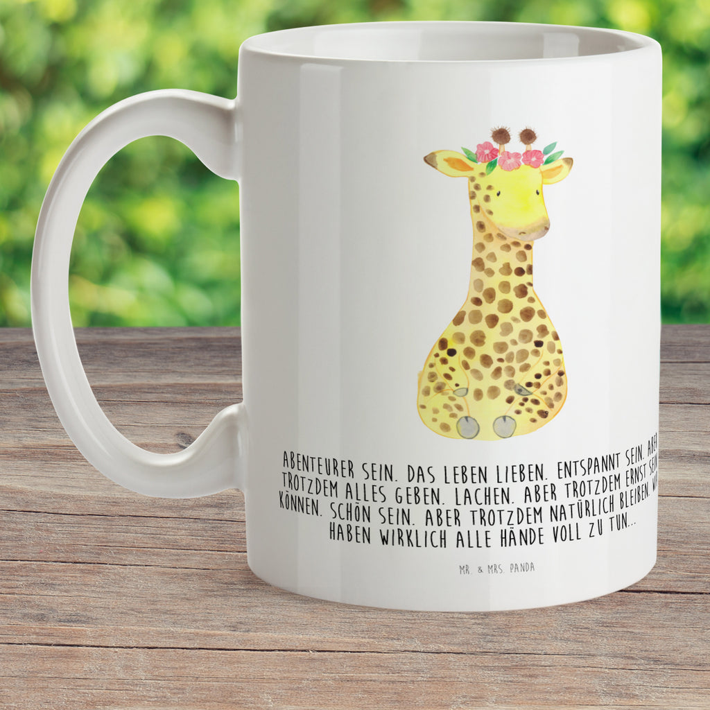 Kindertasse Giraffe Blumenkranz Kindertasse, Kinder Tasse, Kunststoff Tasse, Kindergarten Tasse, Trinkbecher, Camping Becher, Kaffeetasse, Kunststoffbecher, Kindergartenbecher, Outdoorgeschirr, Kunststoffgeschirr, Reisebecher, Reisetasse, Kinderbecher, Bruchfeste Tasse, Bruchsichere Tasse, Plastik Tasse, Plastiktasse, Afrika, Wildtiere, Giraffe, Blumenkranz, Abenteurer, Selbstliebe, Freundin