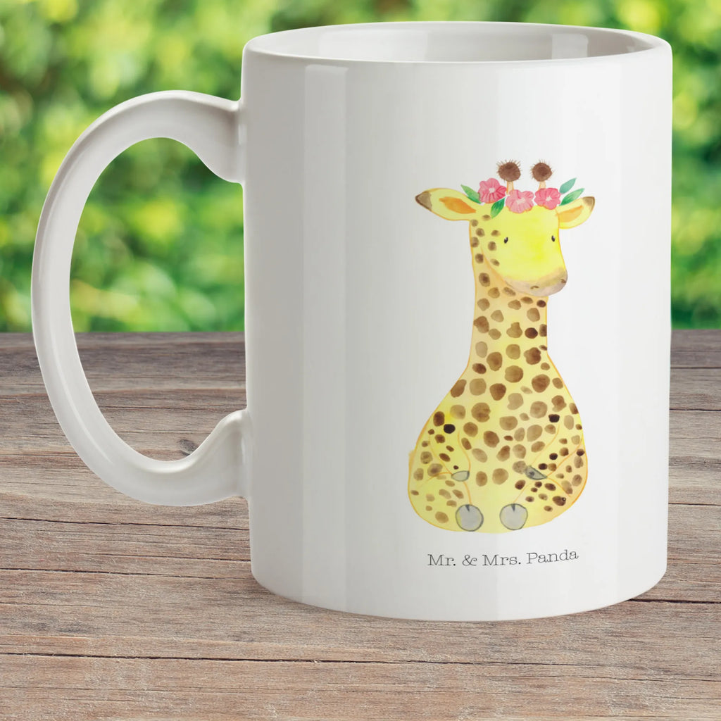 Kindertasse Giraffe Blumenkranz Kindertasse, Kinder Tasse, Kunststoff Tasse, Kindergarten Tasse, Trinkbecher, Camping Becher, Kaffeetasse, Kunststoffbecher, Kindergartenbecher, Outdoorgeschirr, Kunststoffgeschirr, Reisebecher, Reisetasse, Kinderbecher, Bruchfeste Tasse, Bruchsichere Tasse, Plastik Tasse, Plastiktasse, Afrika, Wildtiere, Giraffe, Blumenkranz, Abenteurer, Selbstliebe, Freundin