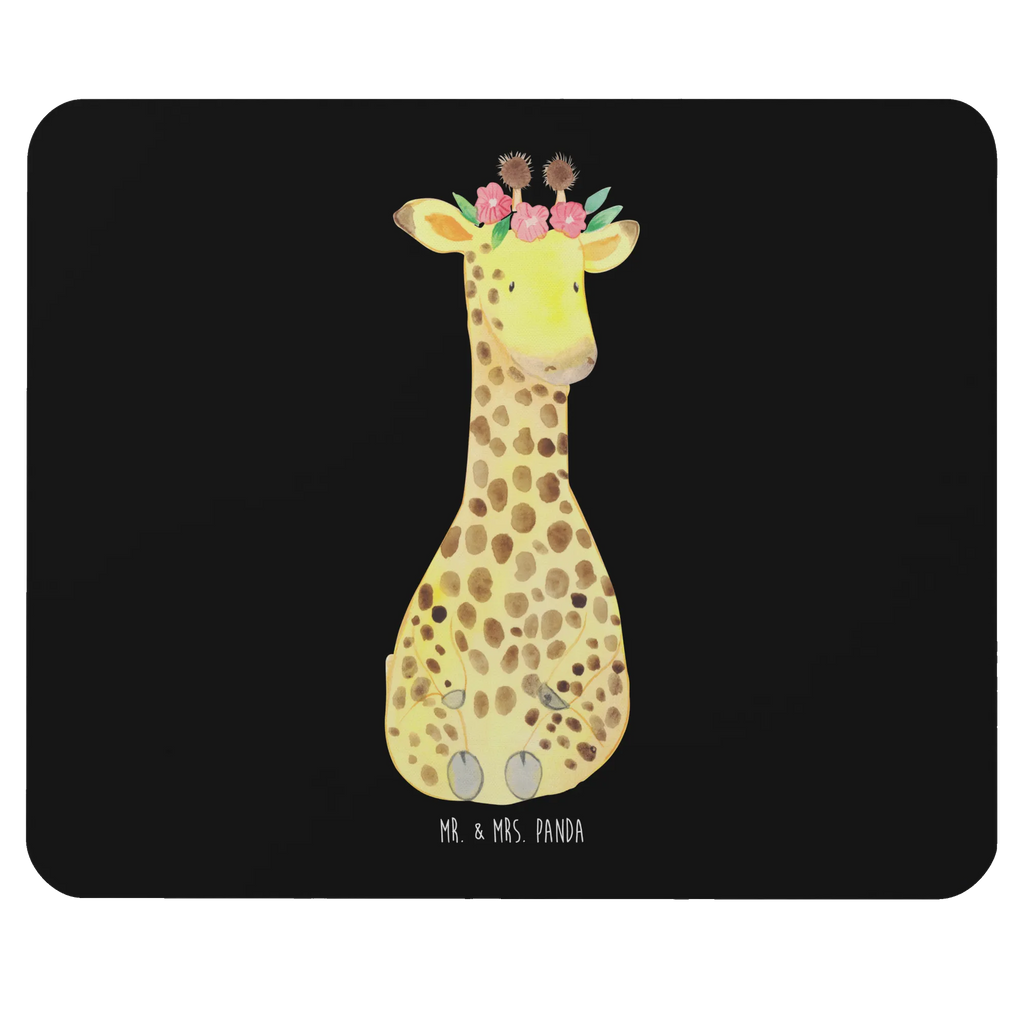 Mauspad Giraffe Blumenkranz Mousepad, Computer zubehör, Büroausstattung, PC Zubehör, Arbeitszimmer, Mauspad, Einzigartiges Mauspad, Designer Mauspad, Mausunterlage, Mauspad Büro, Afrika, Wildtiere, Giraffe, Blumenkranz, Abenteurer, Selbstliebe, Freundin