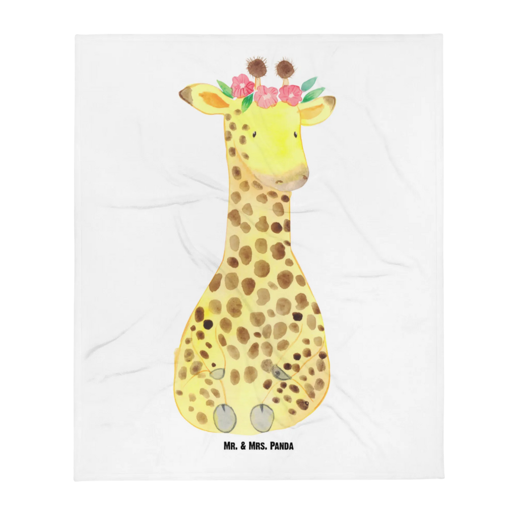 Babydecke Giraffe Blumenkranz Babydecke, Babygeschenk, Geschenk Geburt, Babyecke Kuscheldecke, Krabbeldecke, Afrika, Wildtiere, Giraffe, Blumenkranz, Abenteurer, Selbstliebe, Freundin