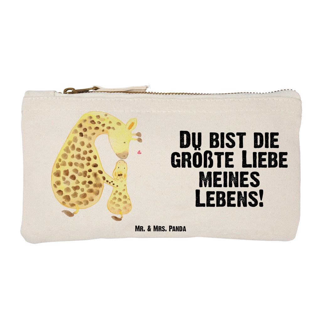 Schminktasche Giraffe mit Kind Schminktasche, Kosmetiktasche, Kosmetikbeutel, Stiftemäppchen, Etui, Federmappe, Makeup, XXL, Schminketui, Kosmetiketui, Schlamperetui, Afrika, Wildtiere, Giraffe, Kind, Mutter, Mama, Tochter, Sohn, Lieblingsmensch