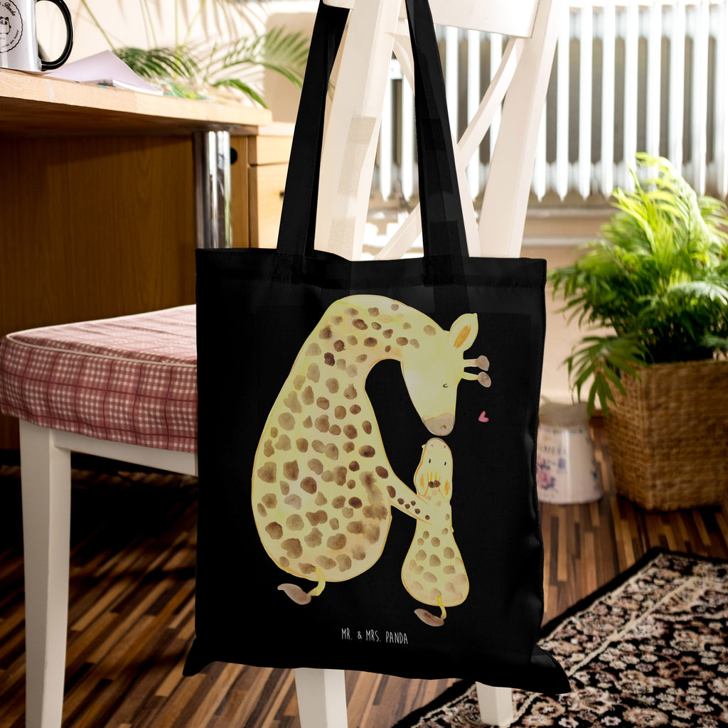 Tragetasche Giraffe mit Kind Beuteltasche, Beutel, Einkaufstasche, Jutebeutel, Stoffbeutel, Tasche, Shopper, Umhängetasche, Strandtasche, Schultertasche, Stofftasche, Tragetasche, Badetasche, Jutetasche, Einkaufstüte, Laptoptasche, Afrika, Wildtiere, Giraffe, Kind, Mutter, Mama, Tochter, Sohn, Lieblingsmensch