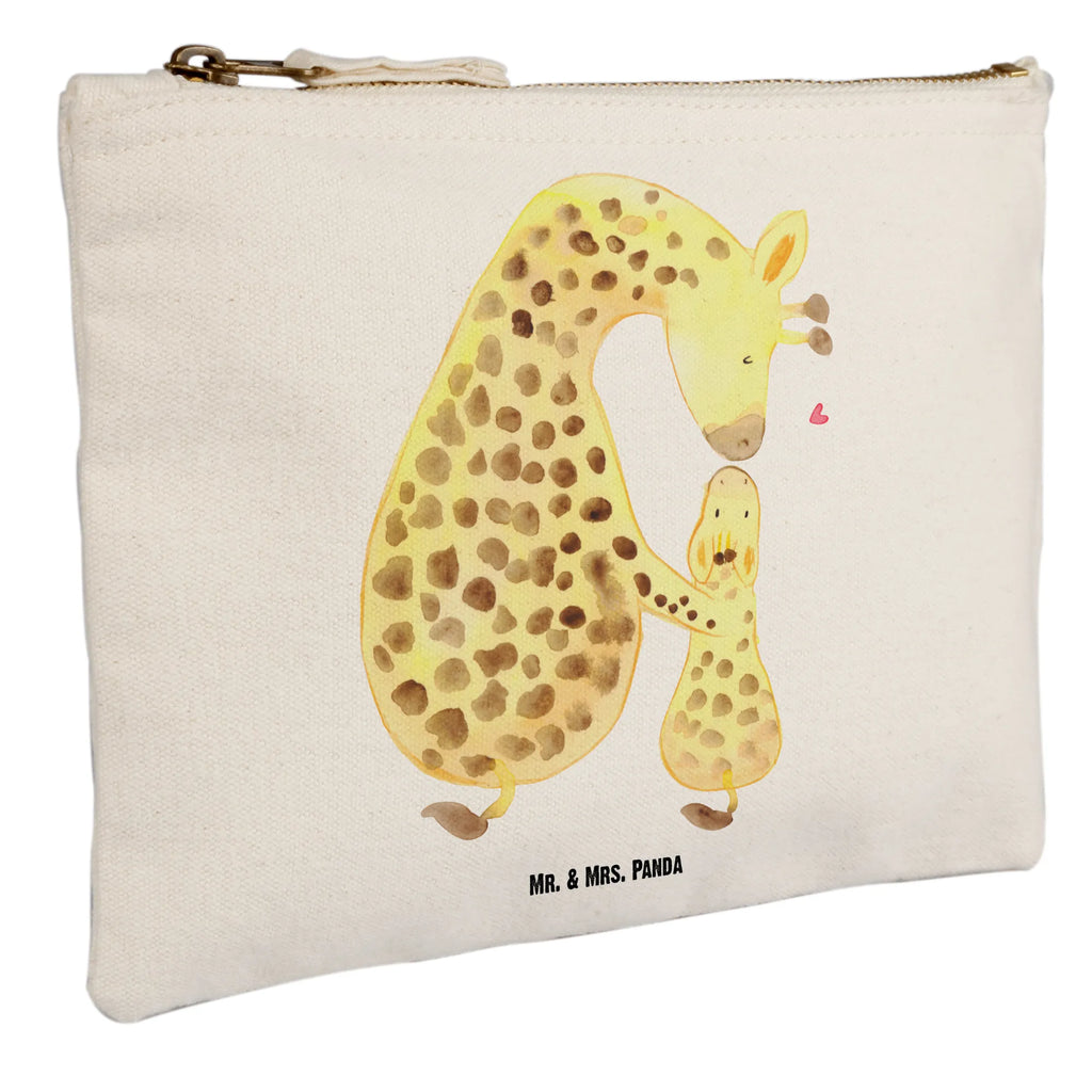 Schminktasche Giraffe mit Kind Schminktasche, Kosmetiktasche, Kosmetikbeutel, Stiftemäppchen, Etui, Federmappe, Makeup, XXL, Schminketui, Kosmetiketui, Schlamperetui, Afrika, Wildtiere, Giraffe, Kind, Mutter, Mama, Tochter, Sohn, Lieblingsmensch