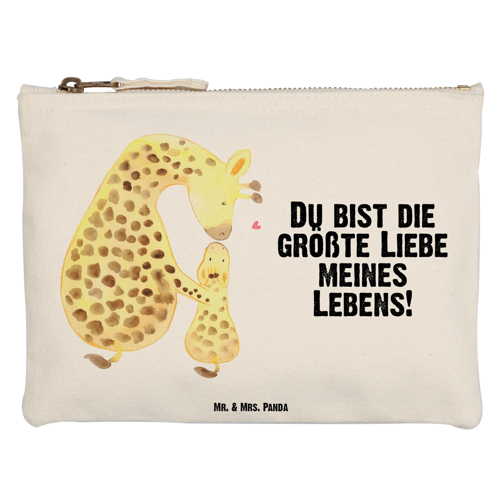 Schminktasche Giraffe mit Kind Schminktasche, Kosmetiktasche, Kosmetikbeutel, Stiftemäppchen, Etui, Federmappe, Makeup, XXL, Schminketui, Kosmetiketui, Schlamperetui, Afrika, Wildtiere, Giraffe, Kind, Mutter, Mama, Tochter, Sohn, Lieblingsmensch