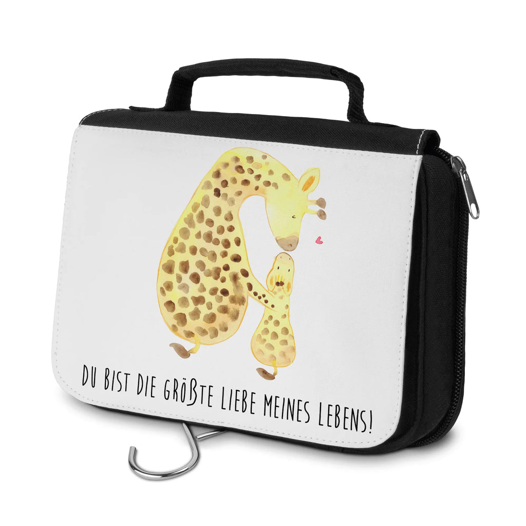 Kulturbeutel Giraffe mit Kind Kulturbeutel, Zum Aufhängen, Waschtasche, Kosmetiktasche, Damen, Herren, Aufbewahrungstasche, Schminktasche, Kosmetikbeutel, Organizer, Kulturtasche, Schminkutensil, Afrika, Wildtiere, Giraffe, Kind, Mutter, Mama, Tochter, Sohn, Lieblingsmensch