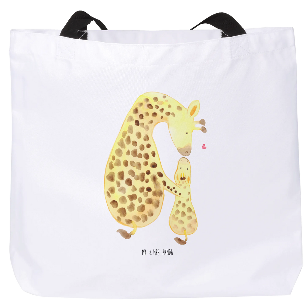 Shopper Giraffe mit Kind Beutel, Einkaufstasche, Tasche, Strandtasche, Einkaufsbeutel, Shopper, Schultasche, Freizeittasche, Tragebeutel, Schulbeutel, Alltagstasche, Afrika, Wildtiere, Giraffe, Kind, Mutter, Mama, Tochter, Sohn, Lieblingsmensch