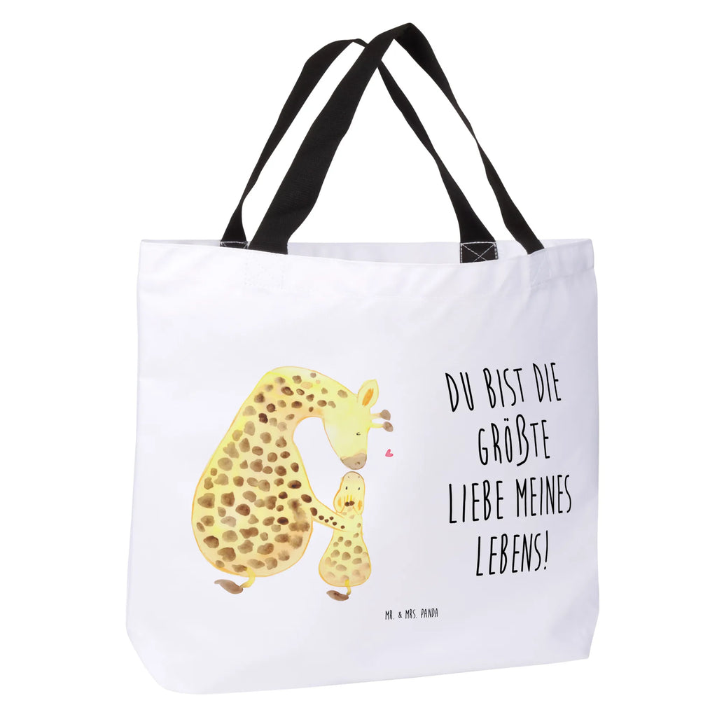 Shopper Giraffe mit Kind Beutel, Einkaufstasche, Tasche, Strandtasche, Einkaufsbeutel, Shopper, Schultasche, Freizeittasche, Tragebeutel, Schulbeutel, Alltagstasche, Afrika, Wildtiere, Giraffe, Kind, Mutter, Mama, Tochter, Sohn, Lieblingsmensch