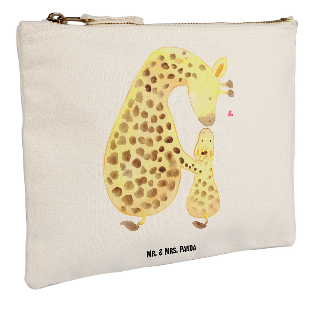 Schminktasche Giraffe mit Kind Schminktasche, Kosmetiktasche, Kosmetikbeutel, Stiftemäppchen, Etui, Federmappe, Makeup, XXL, Schminketui, Kosmetiketui, Schlamperetui, Afrika, Wildtiere, Giraffe, Kind, Mutter, Mama, Tochter, Sohn, Lieblingsmensch