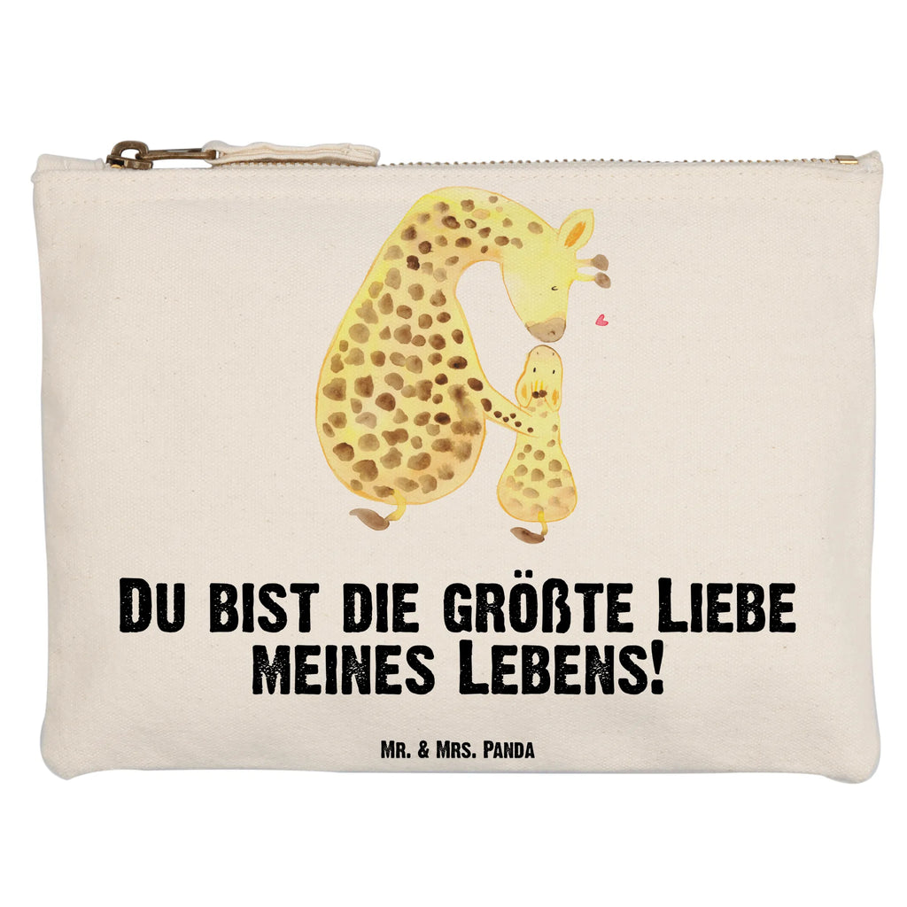 Schminktasche Giraffe mit Kind Schminktasche, Kosmetiktasche, Kosmetikbeutel, Stiftemäppchen, Etui, Federmappe, Makeup, XXL, Schminketui, Kosmetiketui, Schlamperetui, Afrika, Wildtiere, Giraffe, Kind, Mutter, Mama, Tochter, Sohn, Lieblingsmensch